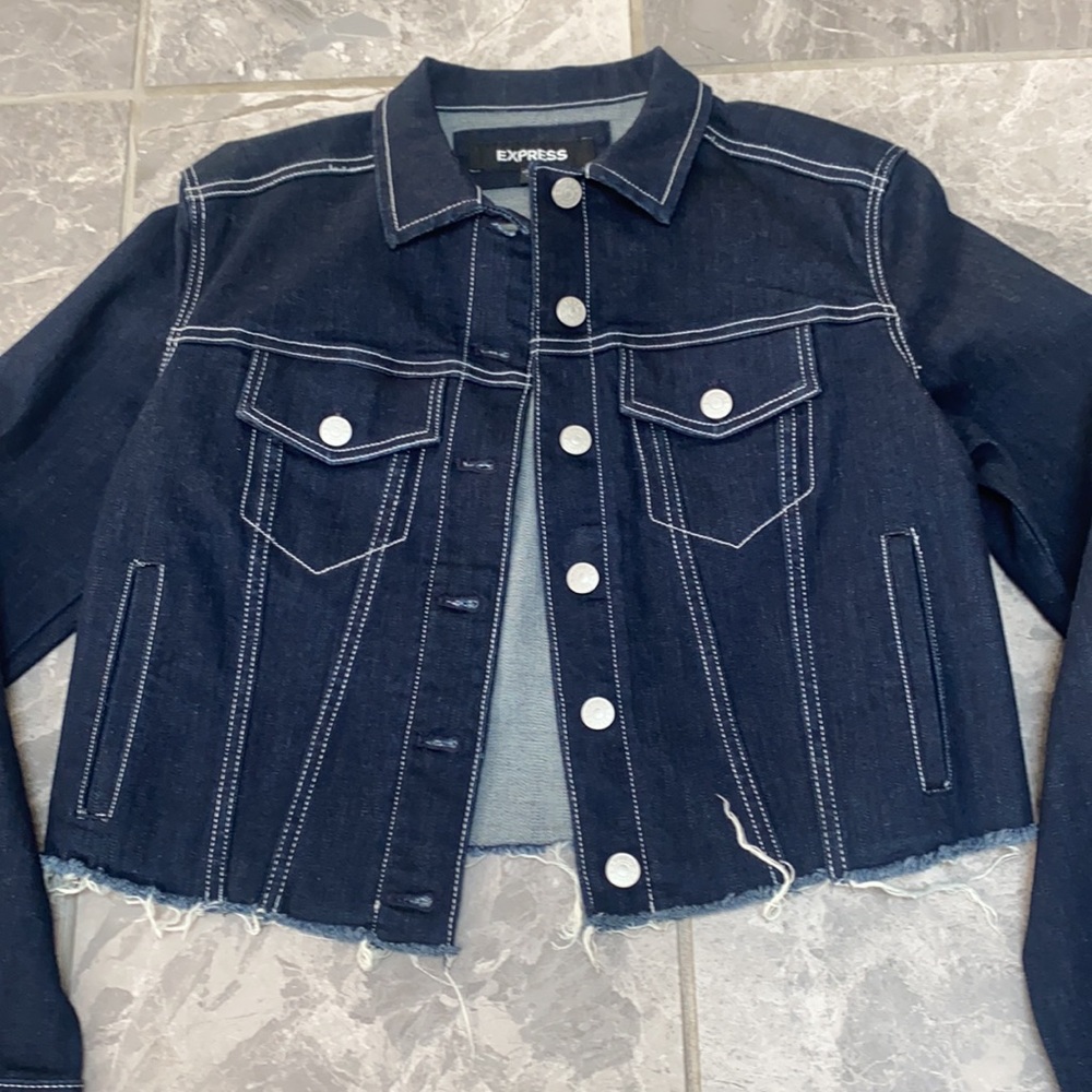 Express Reverse Stitching Jean Jacket - image 2